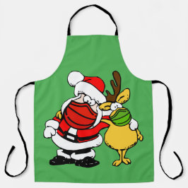 サンタクロース&トナカイ顔マスクパールクリスマス, ZSD エプロン