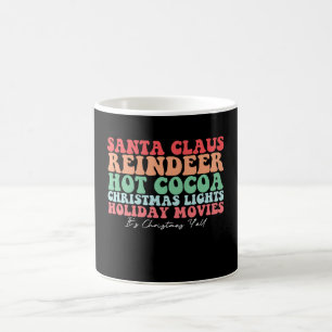 サンタクロース トナカイ ホットココア クリスマス ライト ほ コーヒーマグカップ
