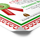 サンタクロース・ニース公式リスト証明書 ポスター (角)