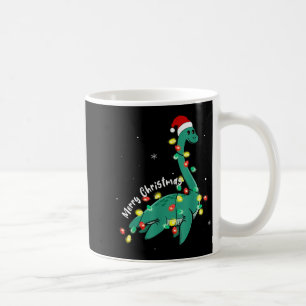 サンタクロース+ネス湖のモンスター+クリスマス+ネッシー+男の子+女の子 コーヒーマグカップ