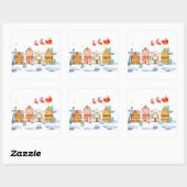 サンタクロース ノースポール クリスマスビレッジ スクエアシール (シート)