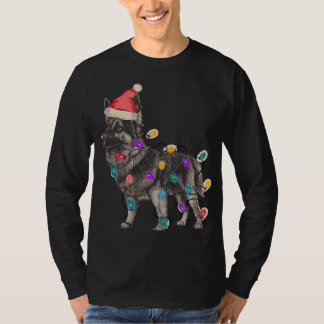 サンタクロース・ハット・クライズムを持つセーブルドイツの羊飼い Tシャツ