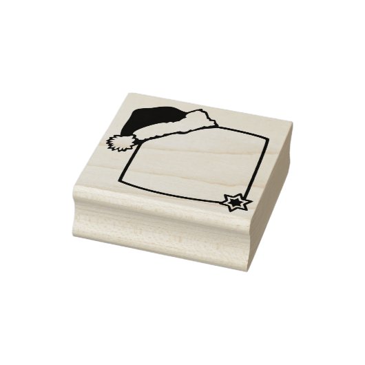 サンタクロース・ハット&スター付きクリスマス黒板 ラバースタンプ (スタンプ)