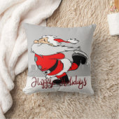 サンタクロース、ハッピーホリデーズ クッション (ブランケット)
