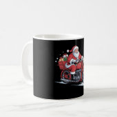 サンタクロース バイク バイカー クリスマス コーヒーマグカップ (正面左)