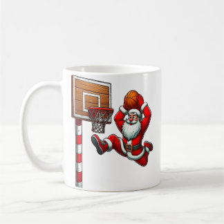 サンタクロース バスケットボール選手 クリスマス コーヒーマグカップ