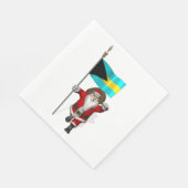 サンタクロース（バハマ国旗） スタンダードランチョンナプキン (角)