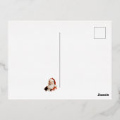 サンタクロース ビジネス カード ゴールド ポストカード (裏面)