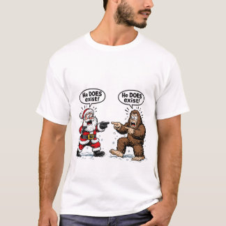 サンタクロース&ビッグフットは実在する! Tシャツ