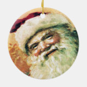 サンタクロース ビンテージ クリスマス セラミックオーナメント (裏面)
