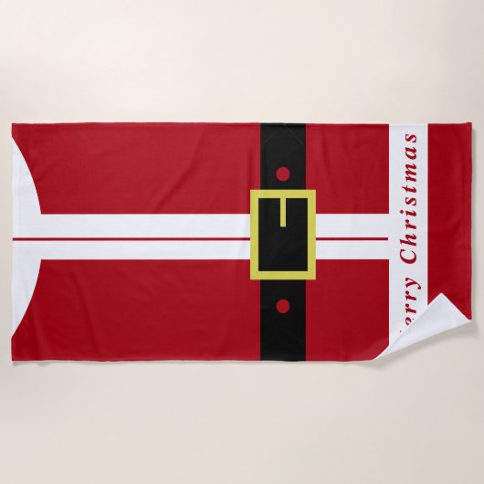 サンタクロース ビーチタオル (正面)