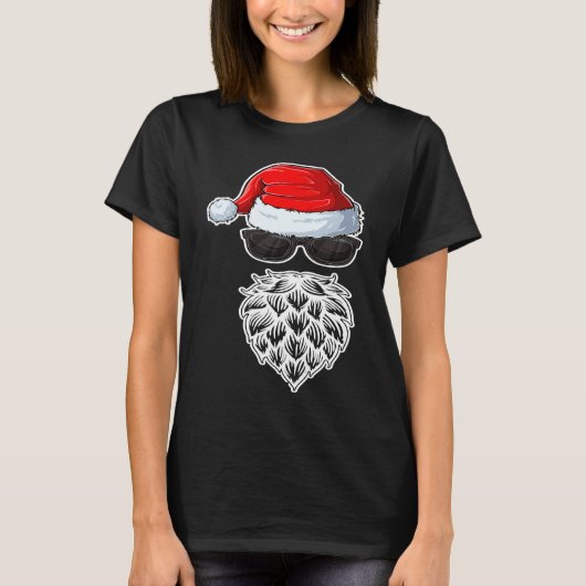 サンタクロース ビール ホップス クリスマス 衣装 Tシャツ (正面)