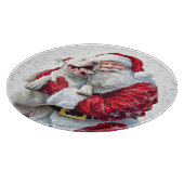 サンタクロース&ピットブルパピードッグ カッティングボード (角)