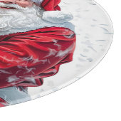 サンタクロース&ピットブルパピードッグ カッティングボード (角)