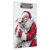 サンタクロース&ピットブルパピードッグ クリップボード (右)