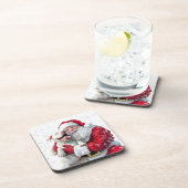 サンタクロース&ピットブルパピードッグ コースター (右側)