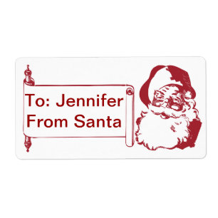 サンタクロース – ファッションド旧、ヴィンテージ ラベル