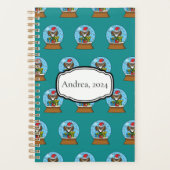 サンタクロース・フクロウ付きスノーグローブ |カスタマイズ プランナー手帳 (正面)