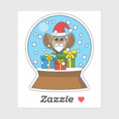 サンタクロース・フクロウ付きスノーグローブ シール (シート)