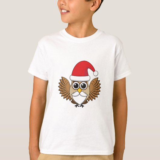 サンタクロース・フクロウ Tシャツ (正面)
