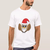 サンタクロース・フクロウ Tシャツ (正面)