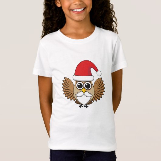 サンタクロース・フクロウ Tシャツ (正面)