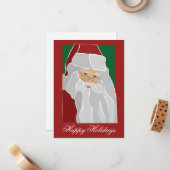 サンタクロース フラット ノート カード (正面/裏面インサイチュ)