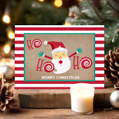 サンタクロース ペパーミント オーダーメイド クリスマス ポストカード