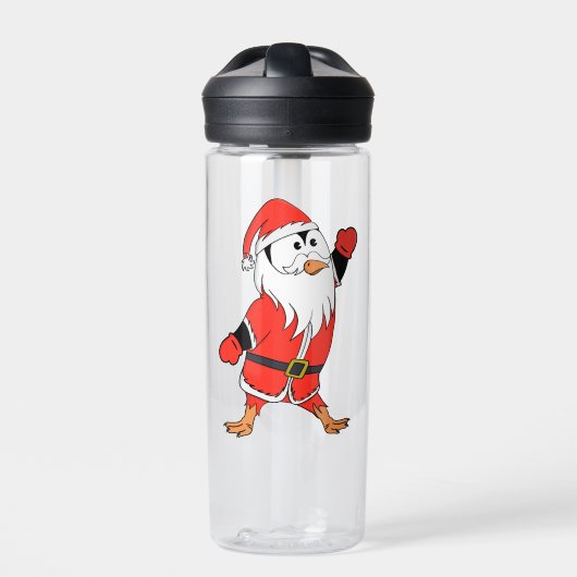 サンタクロース・ペンギンがクリスマスの準備 ウォーターボトル (正面)