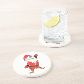 サンタクロース・ペンギンがクリスマスの準備 コースター (側面)