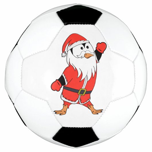 サンタクロース・ペンギンがクリスマスの準備 サッカーボール (正面)