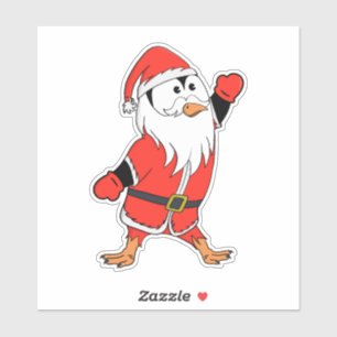 サンタクロース・ペンギンがクリスマスの準備 シール