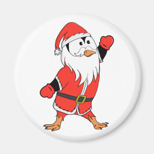 サンタクロース・ペンギンがクリスマスの準備 マグネット