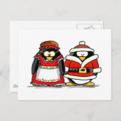 サンタクロース・ペンギン夫妻 シーズンポストカード (正面/裏面)