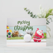 サンタクロース・ホとゴルファーへのゴルフのメリークリスマス シーズンカード (スタンド正面)