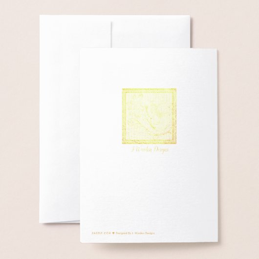 サンタクロース ホイル ハoliday カード (裏面封筒付き)