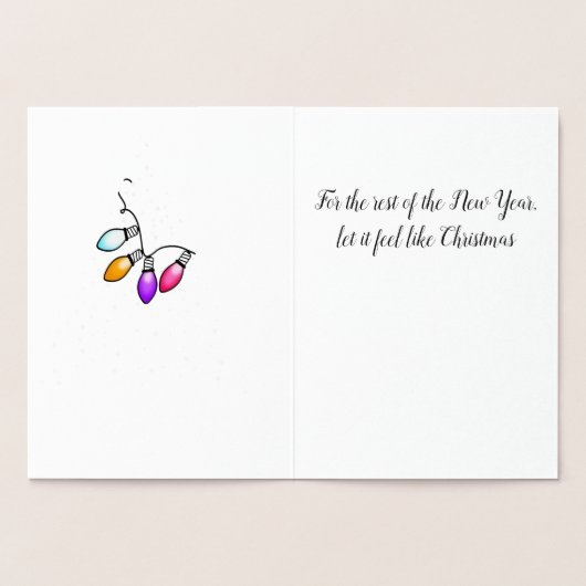 サンタクロース ホイル ハoliday カード (内部)