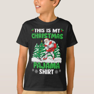 サンタクロース ホッケー選手 クリスマス スポーツ これはクリスマス Tシャツ
