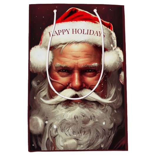 サンタクロース ミディアム ギフトバッグ (正面)