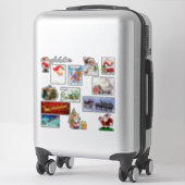 サンタクロース　メリークリスマスツリー　デコレーション シール (スーツケース)