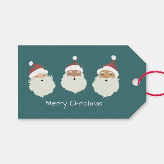 サンタクロース・メリークリスマス ギフトタグ (正面(横))