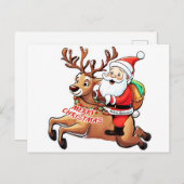 サンタクロース・メリークリスマス シーズンポストカード (正面/裏面)