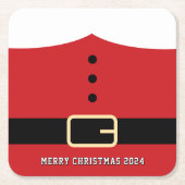 サンタクロース・メリークリスマス スクエアペーパーコースター (正面)