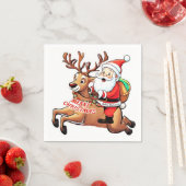 サンタクロース・メリークリスマス スタンダードカクテルナプキン (インサイチュ)