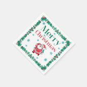 サンタクロース・メリークリスマス スタンダードカクテルナプキン (角)