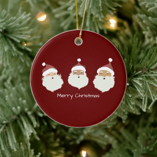 サンタクロース・メリークリスマス セラミックオーナメント (ツリー)