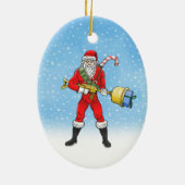 サンタクロース メリークリスマス パート2 セラミックオーナメント (裏面)