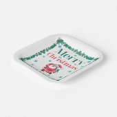 サンタクロース・メリークリスマス ペーパープレート (傾斜あり)