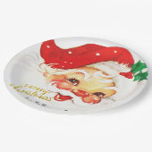 サンタクロース・メリークリスマス ペーパープレート (アングル)