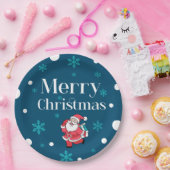 サンタクロース・メリークリスマス ペーパープレート (パーティー)